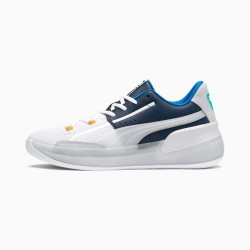 Puma White Clyde Hardwood Basketball Shoes