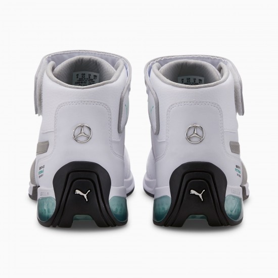 Puma White Mercedes AMG Petronas Kart Cat Mid LQDCELL Men's Motorsport Shoes Puma White Mercedes AMG Petronas Kart Cat Mid LQDCELL Men's Motorsport Shoes