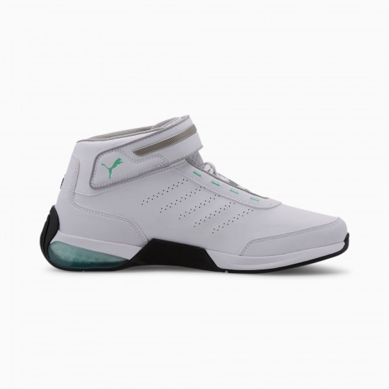 Puma White Mercedes AMG Petronas Kart Cat Mid LQDCELL Men's Motorsport Shoes Puma White Mercedes AMG Petronas Kart Cat Mid LQDCELL Men's Motorsport Shoes