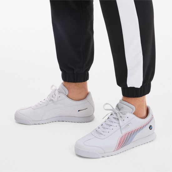 Puma White BMW M Motorsport Roma Mens Sneakers Puma White BMW M Motorsport Roma Mens Sneakers
