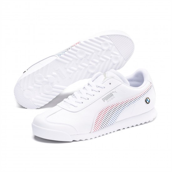 Puma White BMW M Motorsport Roma Mens Sneakers Puma White BMW M Motorsport Roma Mens Sneakers