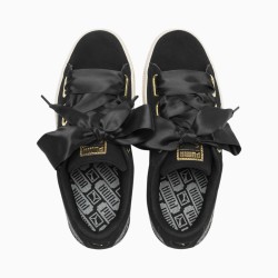 Puma Black Suede Heart Snake Lux Women's Sneakers