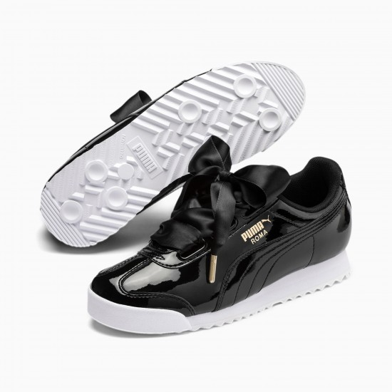 Roma Heart Patent Women's Sneakers Black Roma Heart Patent Women's Sneakers Black