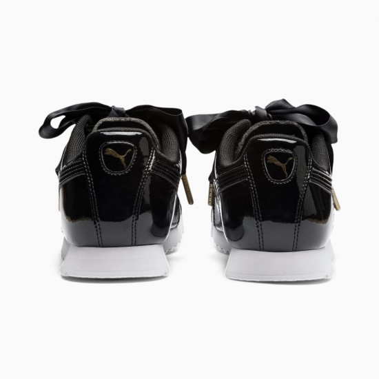 Roma Heart Patent Women's Sneakers Black Roma Heart Patent Women's Sneakers Black
