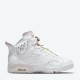 Air Jordan 6 Retro Gold Hoops Blanco Rosa