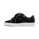 Puma Basket Heart Patent Women's Sneakers Black Puma Basket Heart Patent Women's Sneakers Black