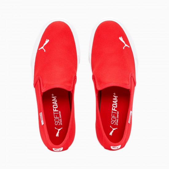 Puma Bari Slip-On Women's Shoes Red Puma Bari Slip-On Women's Shoes Red