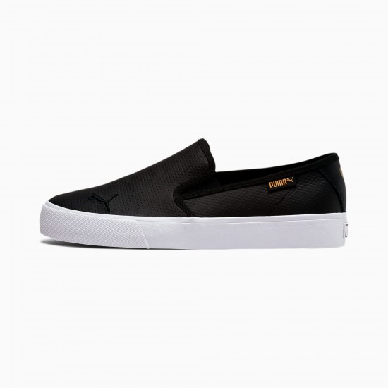 Puma Bari Cat Women's Slip On Shoes Black Puma Bari Cat Women's Slip On Shoes Black